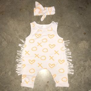 NEW Cute fringe Baby jumpsuit and headband set!